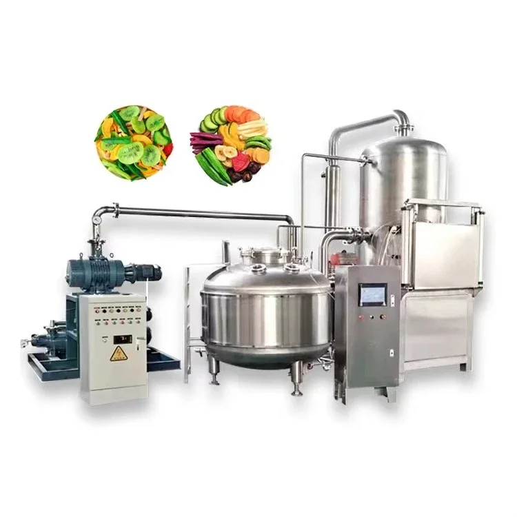 FOODLINE OEM ODM Vacuum Frying Tank One Step Fry Deoil Snack Food Factory Continuous Processing Equipment