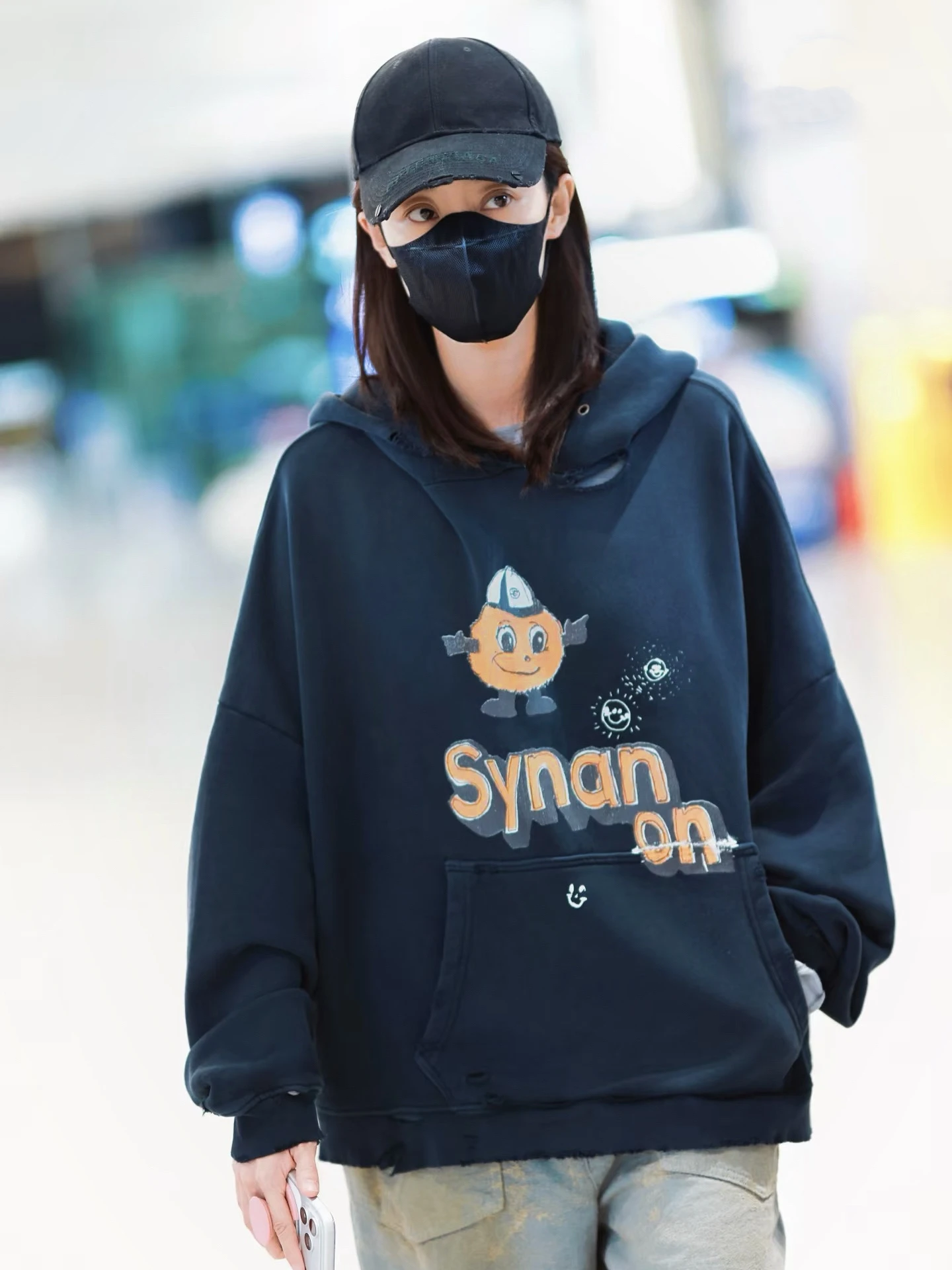 

PalY Retro American Cartoon Print Long Sleeve Loose Fit Hoodie Unisex Autumn Winter Casual Comfortable Sweatshirt Streetwear