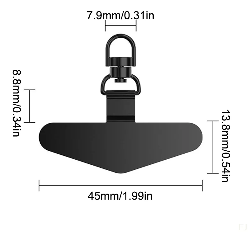 [YU]Steel Phone Lanyard Gasket Patch Anti-lost Anti Fall Mobile Phone Rope Card Metal Clip Strap Hang Cord Tab Accessories