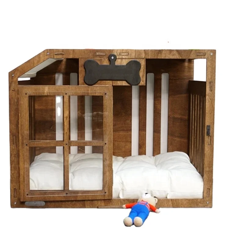 

KN Modern Dog Pet Furniture Wood Crate Pet House Furniture Indoor Dog House Wooden Dog House Crate Pet Fence