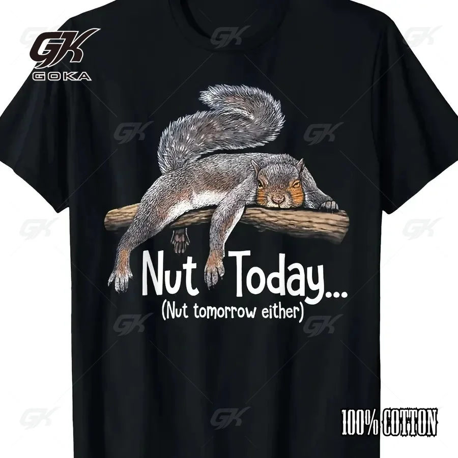 Summer Unisex Clothes 100% Pure Cotton Lazy Squirrel 