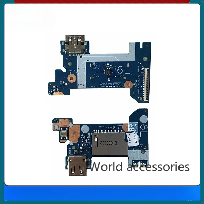 كمبيوتر محمول HP 16-ck 16-cm G7 قارئ بطاقة SD USB لوحة منفذ w/كابل 6050a2983shell اختبار الشحن السريع