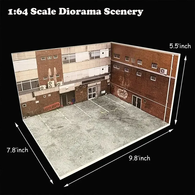 1:64 Diorama Garage Model Street Parking City Model Scene Model Scenery Background Display Gifts