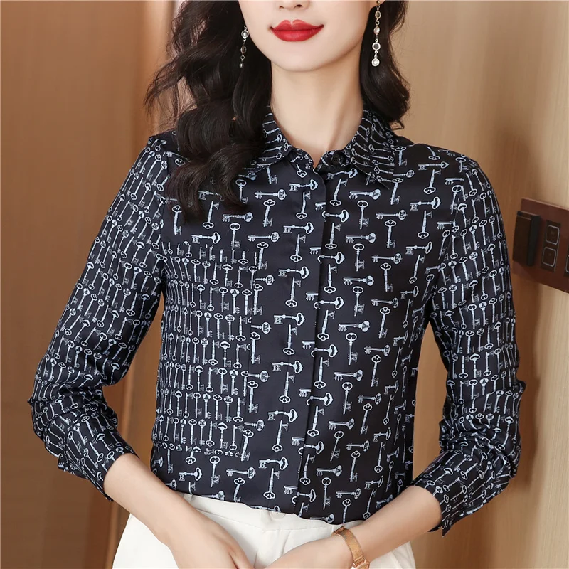 Stylish Women\'s Blouse for a Chic Look Fashion printing Women\'s shirts 2024 Spring Summer tops blusa mujer