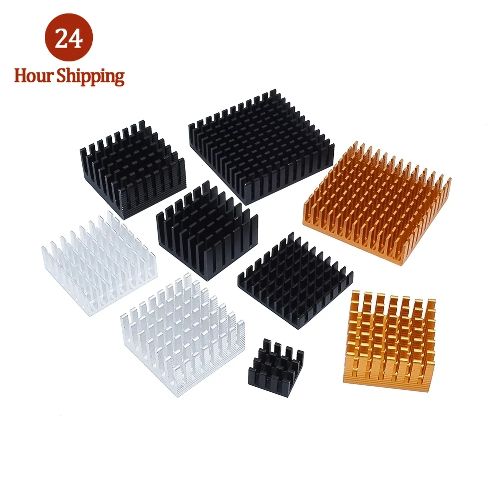 14*14*8mm Golden Black Aluminum Radiator IC Heat Sink Heat Sink 40 x 40 mm x 11 mm / 28 x 28 x 6 / 25 mm