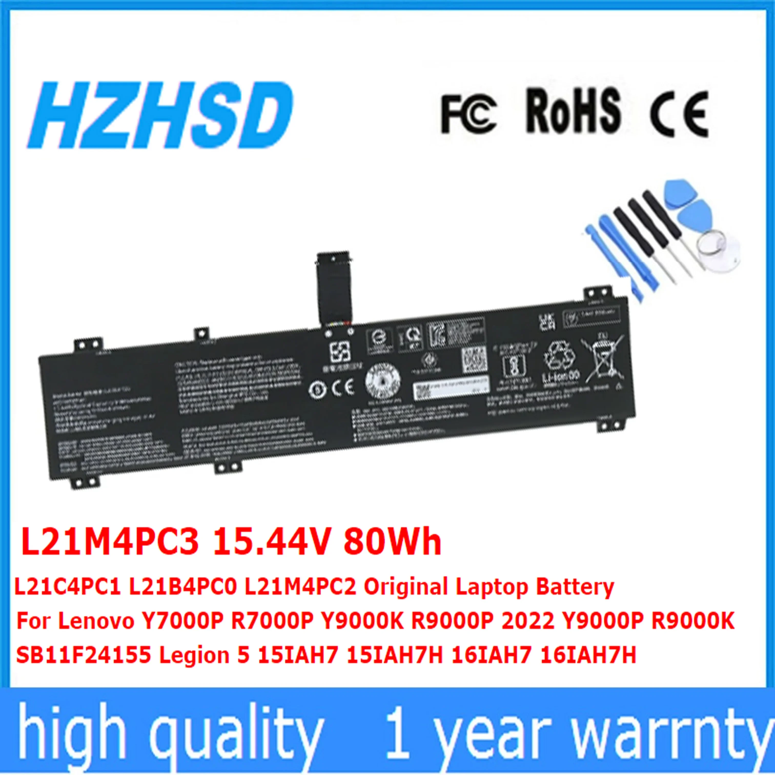 L21M4PC3 L21C4PC1 L21B4PC0 L21M4PC2 Original Laptop Battery For Lenovo Y7000P R7000P Y9000K R9000P 2022 Y9000P Legion 5 15IAH7