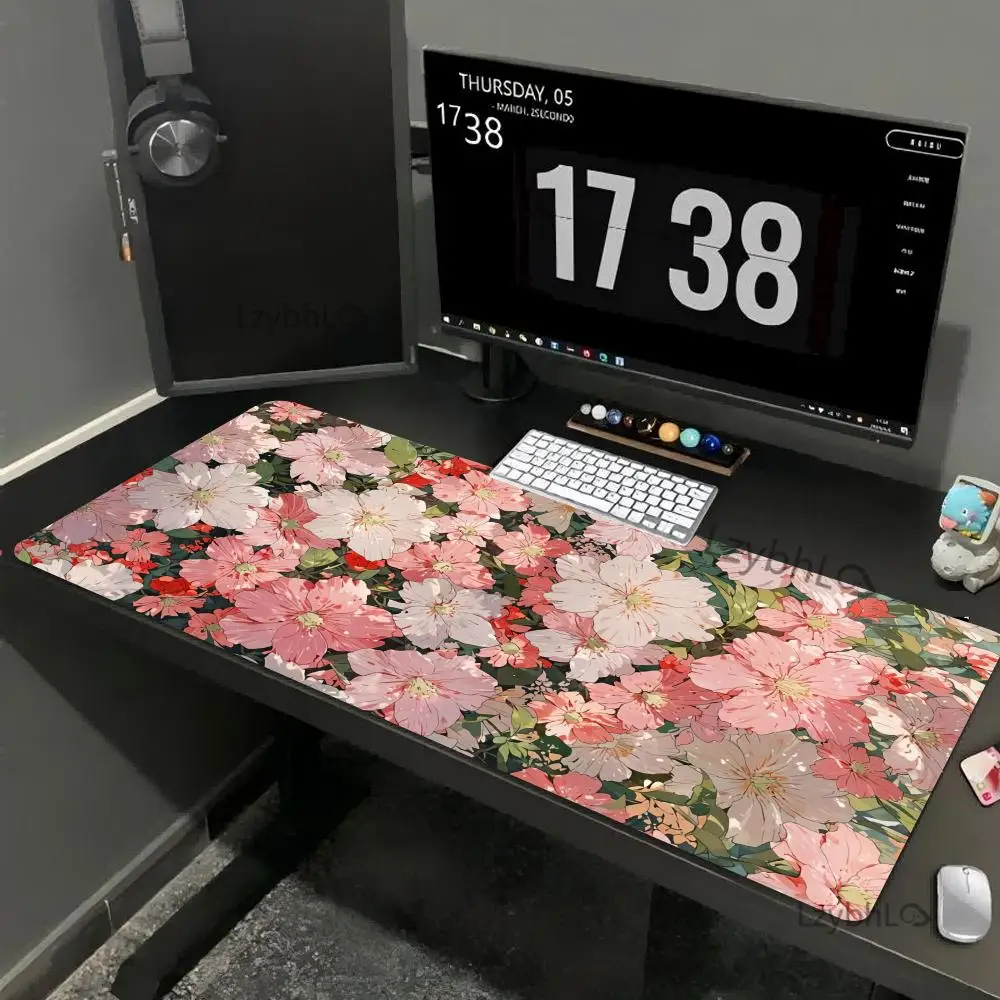 

Beautiful Flowers Mousepad Computer XXL MousePads Keyboard Pad Large Mouse Mat Gamer Soft Office Carpet Table Mat Long Mouse Pad