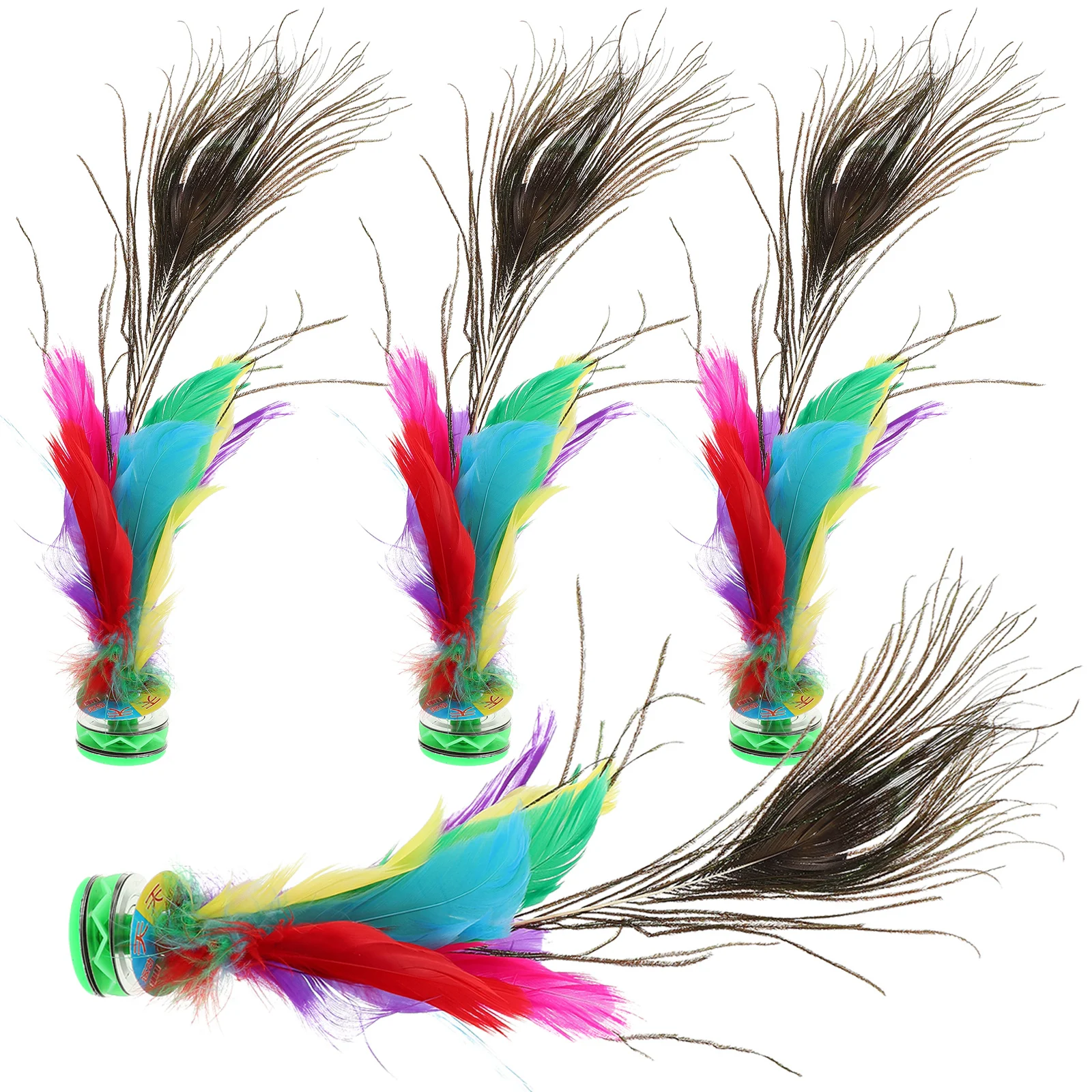 4-teiliger Federball für Kinder und Erwachsene, traditionelle Freizeit, verbessert die Koordination, motorische Fähigkeiten, Indoor-Outdoor-Sport