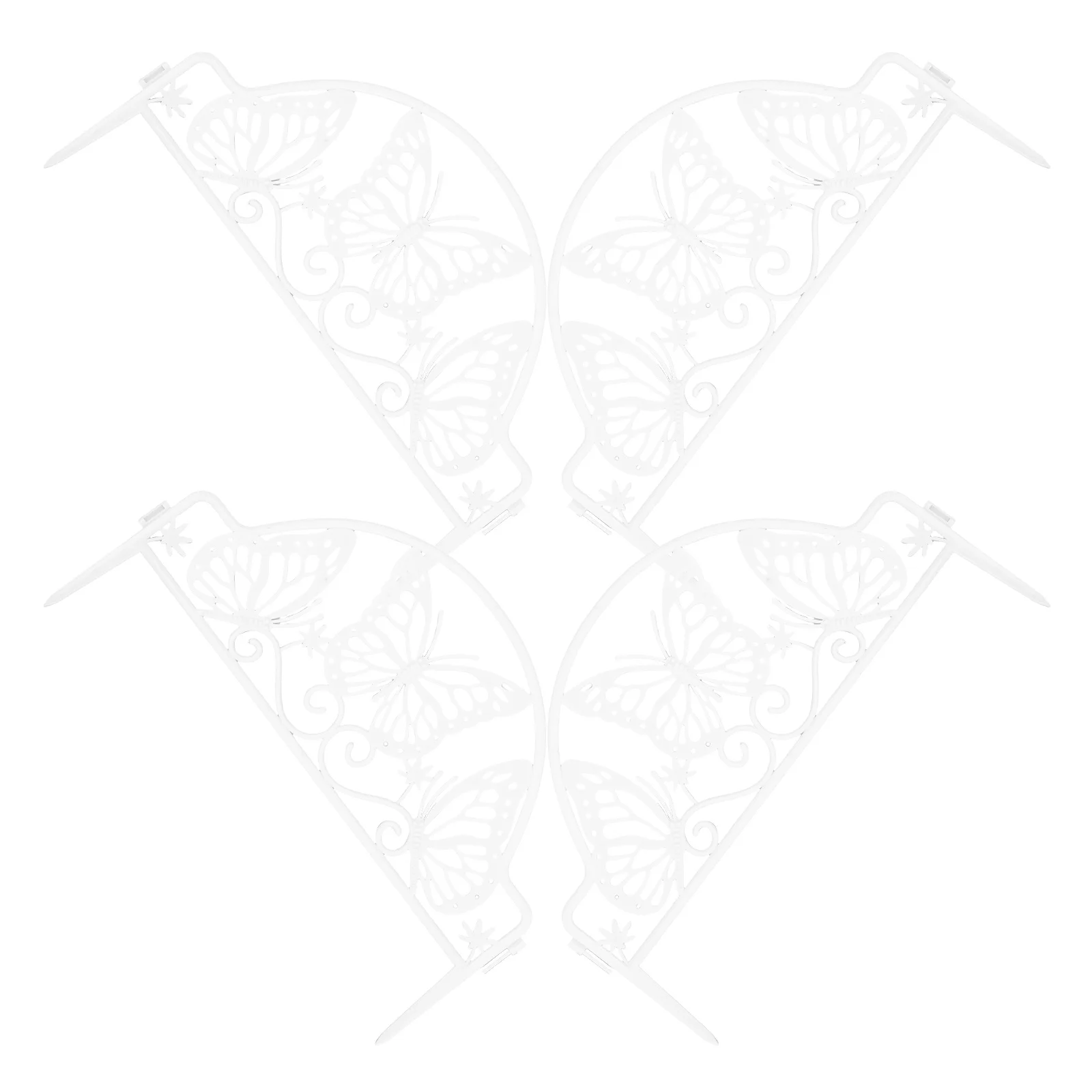 

4 Pcs Butterfly Fences For Yard Fence Panels for Garden Edging Flower Bed Border Yard Decorative Plastic Fencing