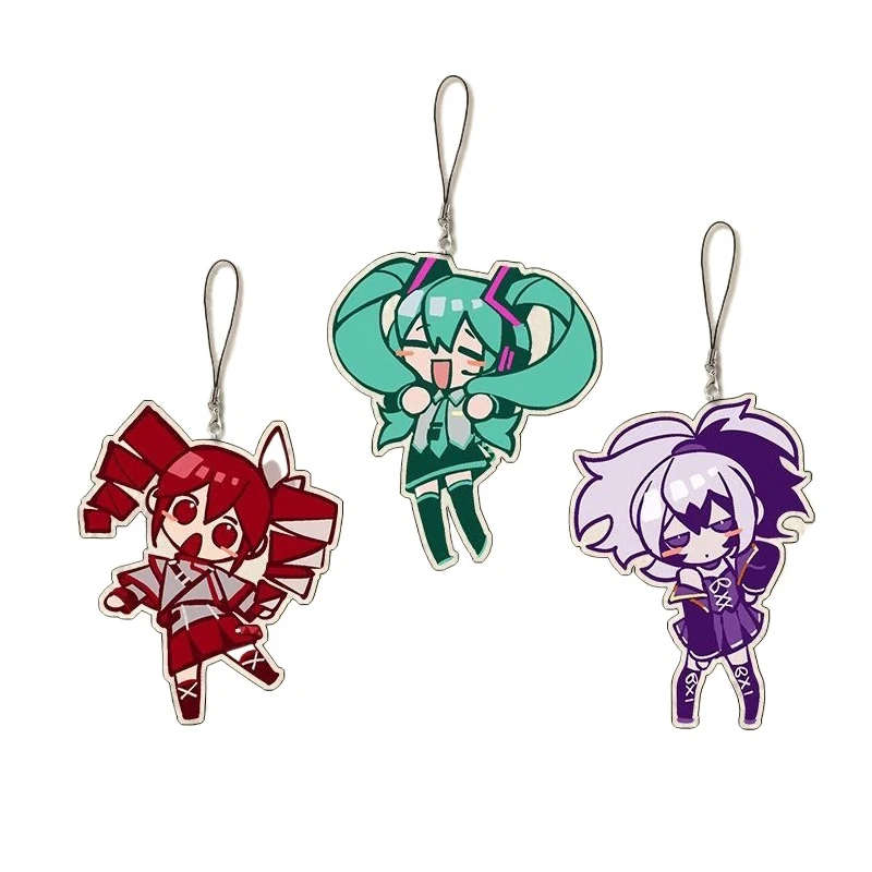 

Hatsune Miku Keychain Anime Kasane Teto Project Diva Mobile Phone Strap Cartoon Peripheral Backpack Pendant Decoration Jewelry