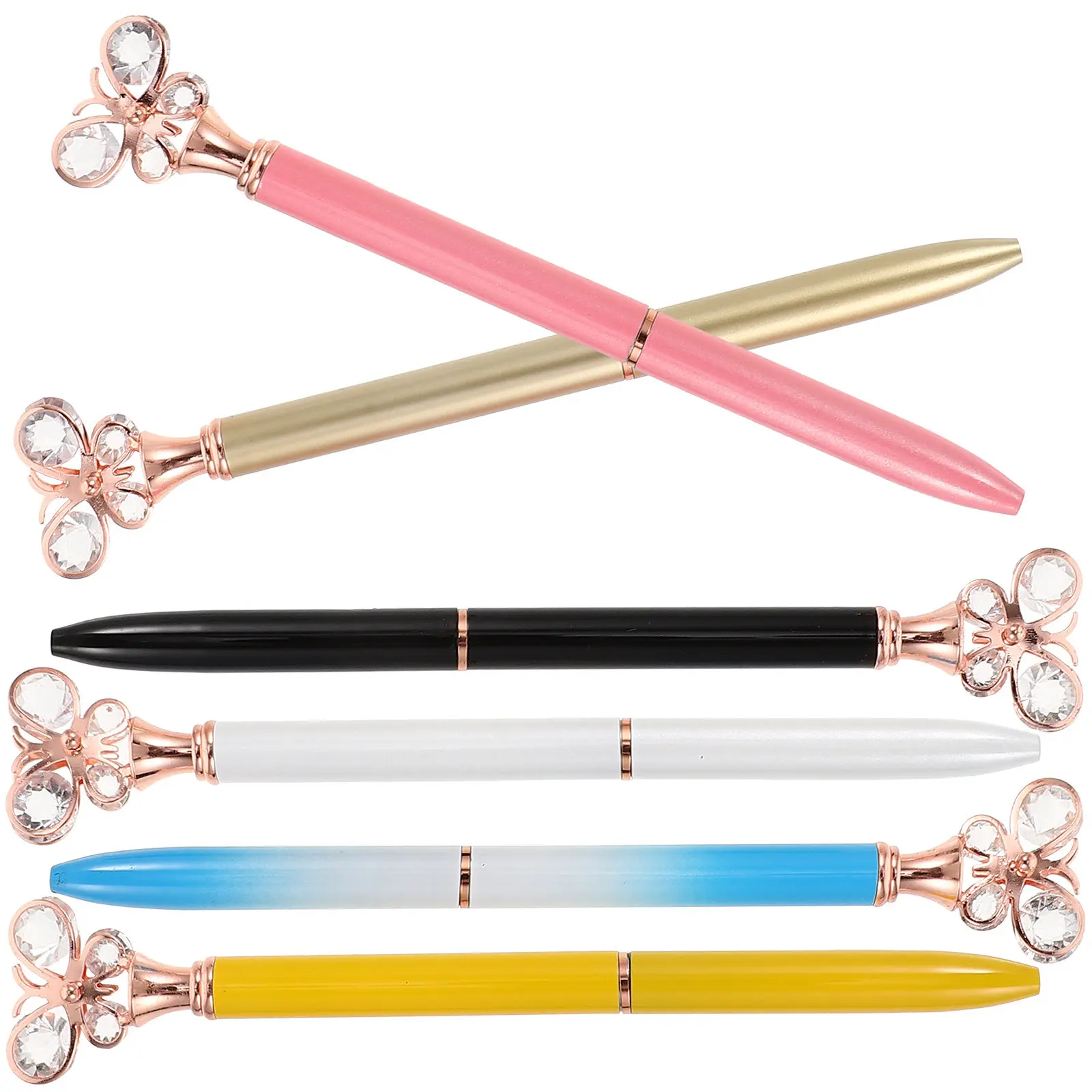 

Decorative Pens Elegant Butterlfly Crystal Ballpoint Butterfly Theme Assorted Color