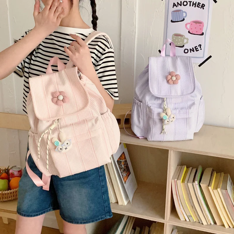 2026Korean-style small backpack for women, casual and versatile, suitable for campus, stylish for college students, suitable for