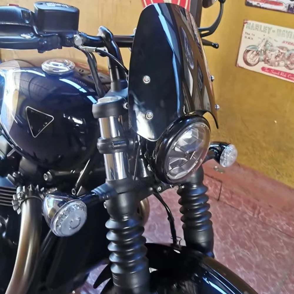 For Triumph Bonneville 2025 Bobber Windscreen Windshield Motorcycle Accessories Screen Wind Deflector 2017-2021 2022 2023 2024
