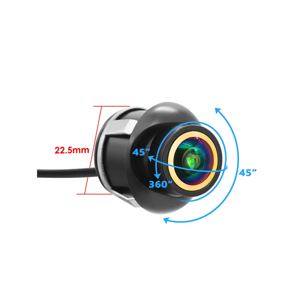 Smartour AHD 720P -25 Vehicle Rear View Camera Car Reverse Golden Fisheye Night Vision Waterproof Universal Car Rearview Camera - Image 5