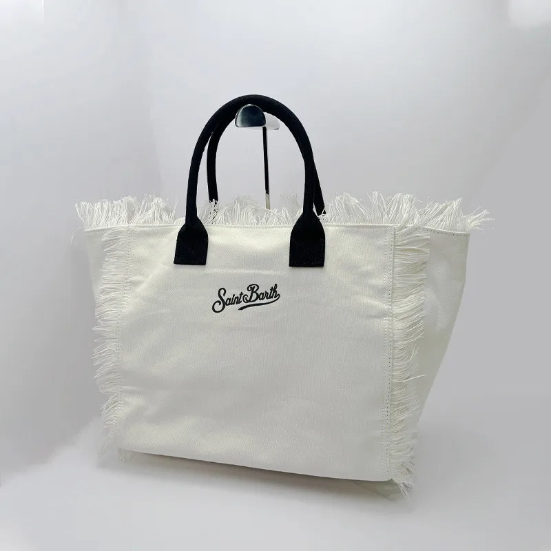 Saint Barth-Sac fourre-tout en toile pour femme, sac à main tendance confortable, sac à main polyvalent, sac à documents décontracté, haute qualité, capacité 03 solide