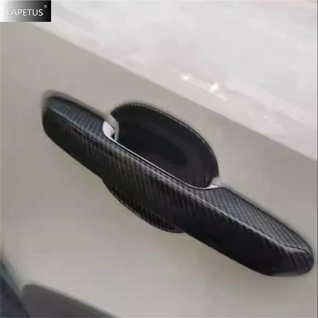 

Black / Carbon Fiber Auto Side Door Handle Bowl Decor Cover Trim Accessories For Toyota Land Cruiser Prado 250 LC250 2024 2025