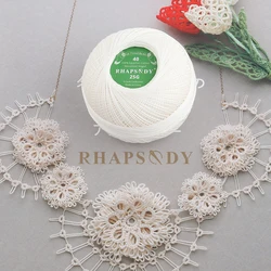 Rhapsody Size 40 Cotton Pearl Thread Perfect For Crochet Tatting Knitting Quilting Needlepoint DIY 300 Yards 25 Grams Per Ball