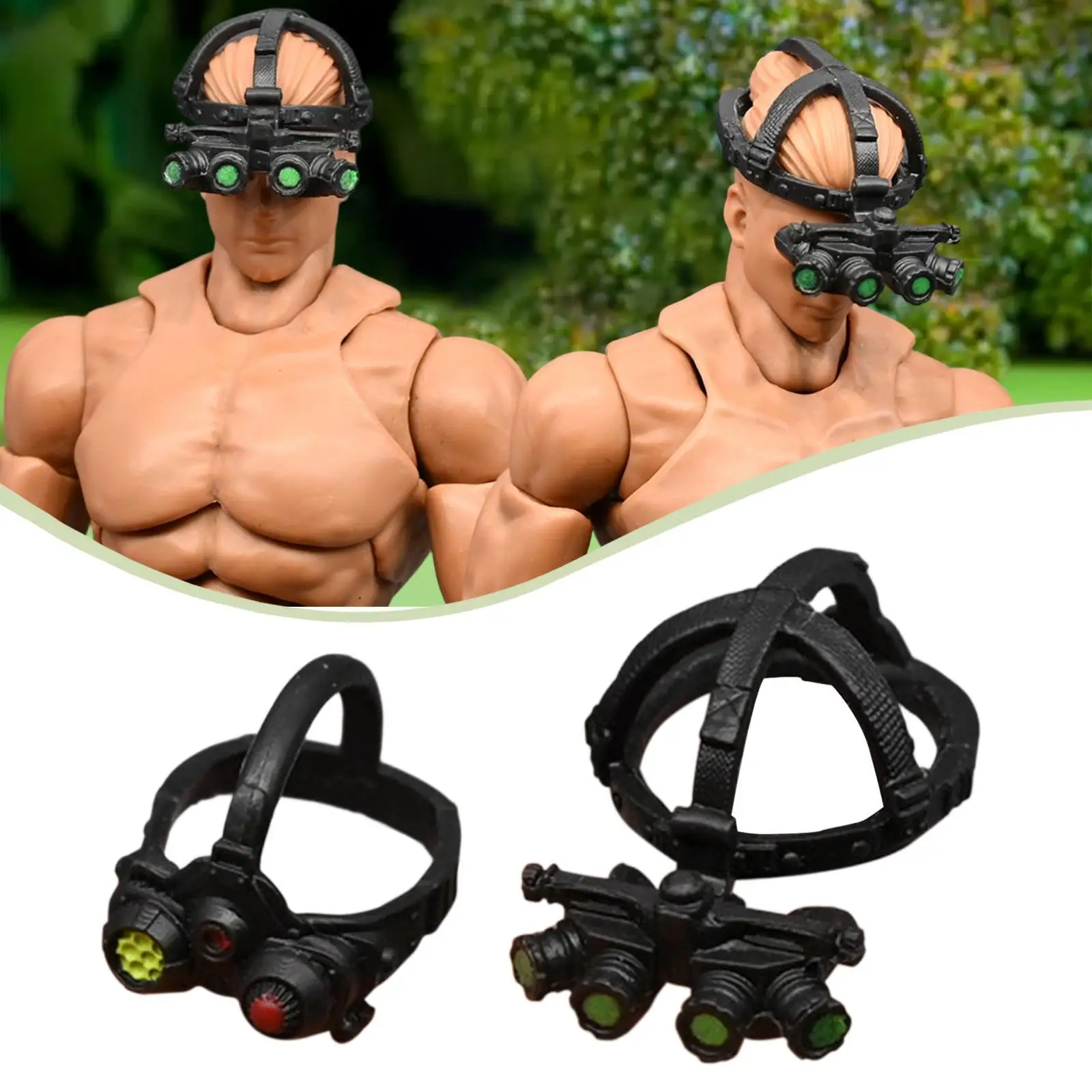 Miniature Nvg PP Accessory Goggles Model 1 12 Scale Doll Helmet for Action Figure Dress Up DIY