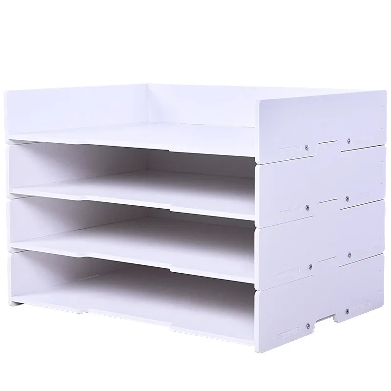 A4/A3 Multi-layer Superimpose Desktop File Tray Organizer Document Paper Organizer Rack Holder Office Stationery Storage Box