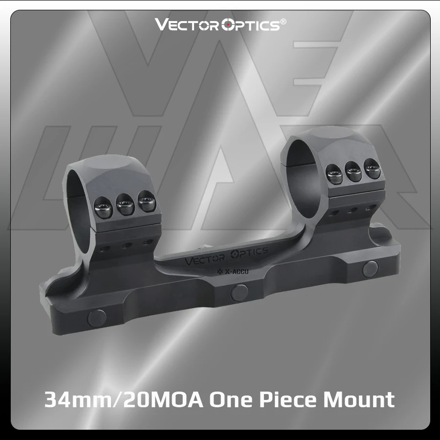 Voctor Optics 34Mm High Profile One Piece Mount Hunting Riflescope 20Moa Mount for 21Mm Picatinny Mount