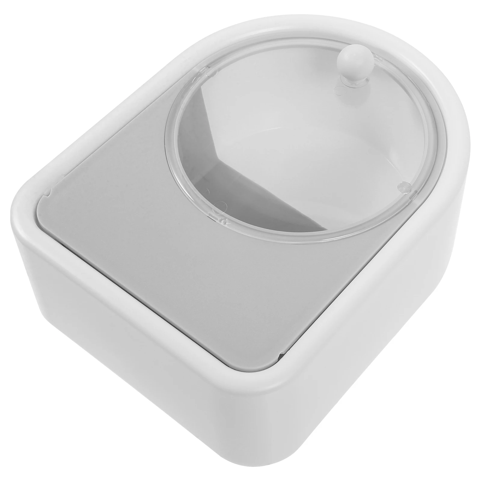 

Wall Mounted Cotton Pad Holder Light Grey Bathroom Organizer Pads Dispenser Storage Box Home Vanity Container Swab