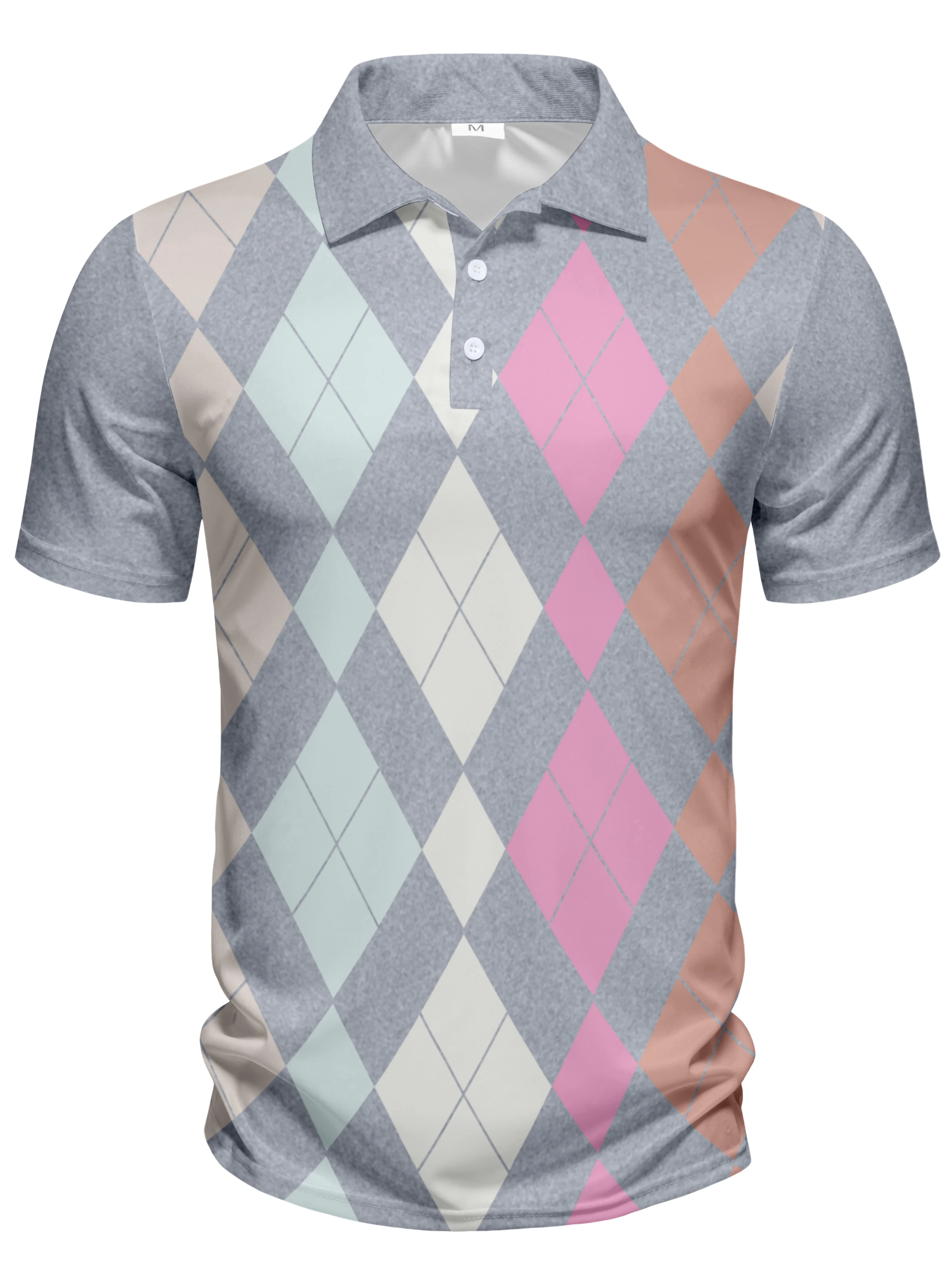 New Men's Summer Polo Fashion Digital Printing Design Chest Printing Outdoor Sports Polo