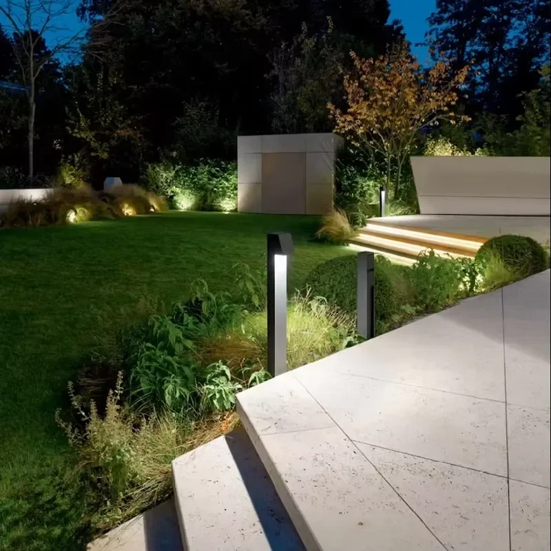 Modern LED Lawn Light IP65 Waterproof Outdoor Garden Lamp European Antique Style Street Lighting AC Powered Pole Road