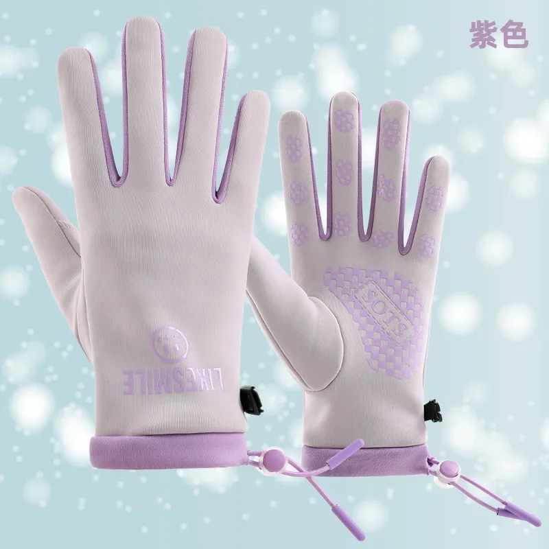 Pair Women Winter Gloves Fashionable Versatile Comfortable Touch Screen Windproof Gloves Suitable for Outdoor Sports Gloves