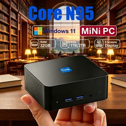 

2026 Celestial Condensed MINI PC Windows 11 Pro Core N95 16GB RAM 1TB 2TB SSD WIFI 6 BT5.2 4K HD Graceful Pastime Gaming Home