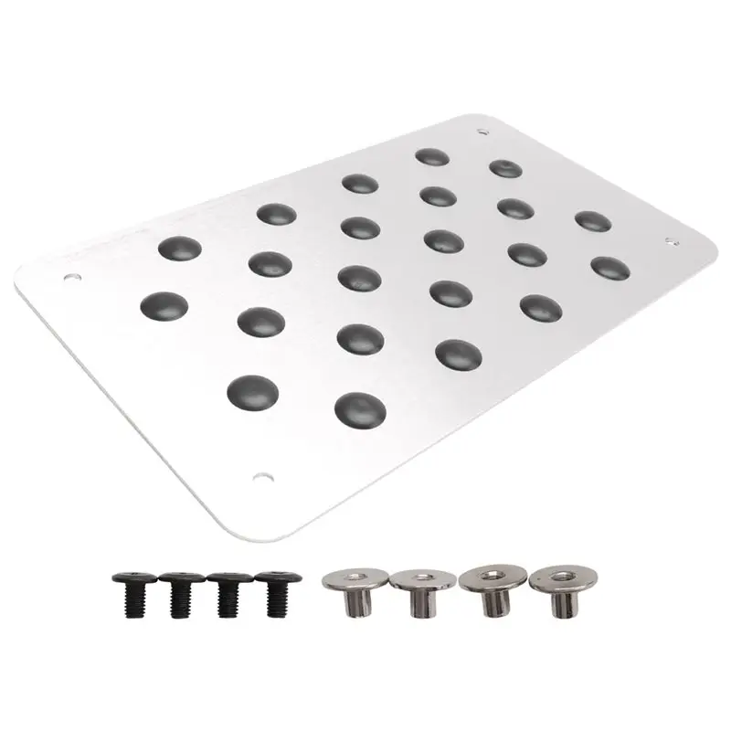 Portable Aluminum Alloy Car Non-Slip Plate Carpet Pedal Floor Mat Environmental Rubber Car Accessories Styling