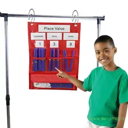 Counting Caddie Place Value Chart 7 Pockets Counting Pocket Chart, Classroom Wall Decoration for Preschool Classroom