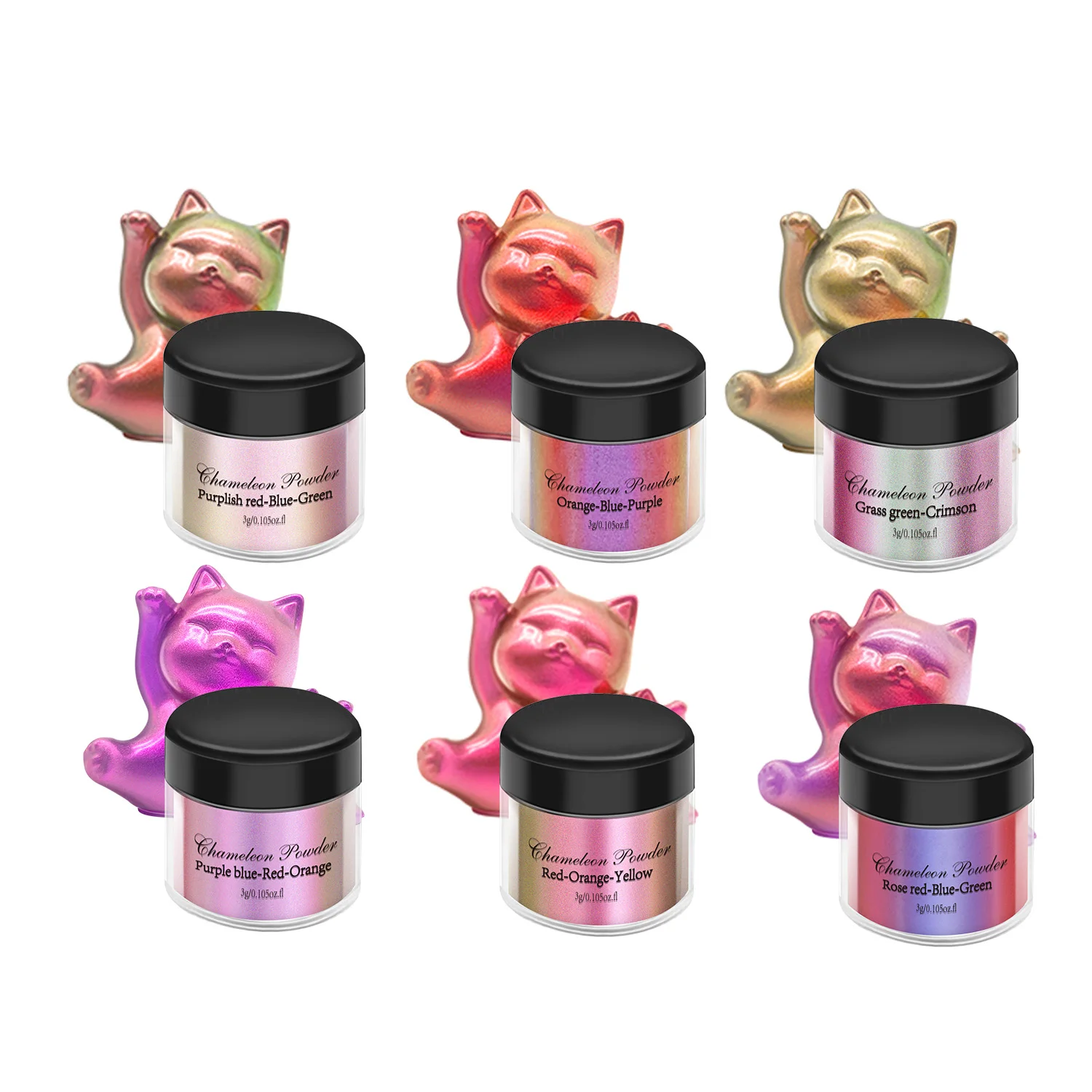 3g Chameleon Mica Powder Epoxy Resin Pigments Aurora Colorant Powder Pearlescent Pearl Pigment Jewelry Making Tools DIY Nail Art