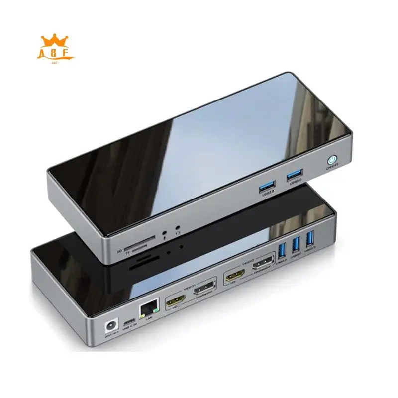 

A08E-16In1 Type-C USB 3.0 Docking Station USB C Docking Station With Dual Monitor 4K -Compatible 5K Triple Display