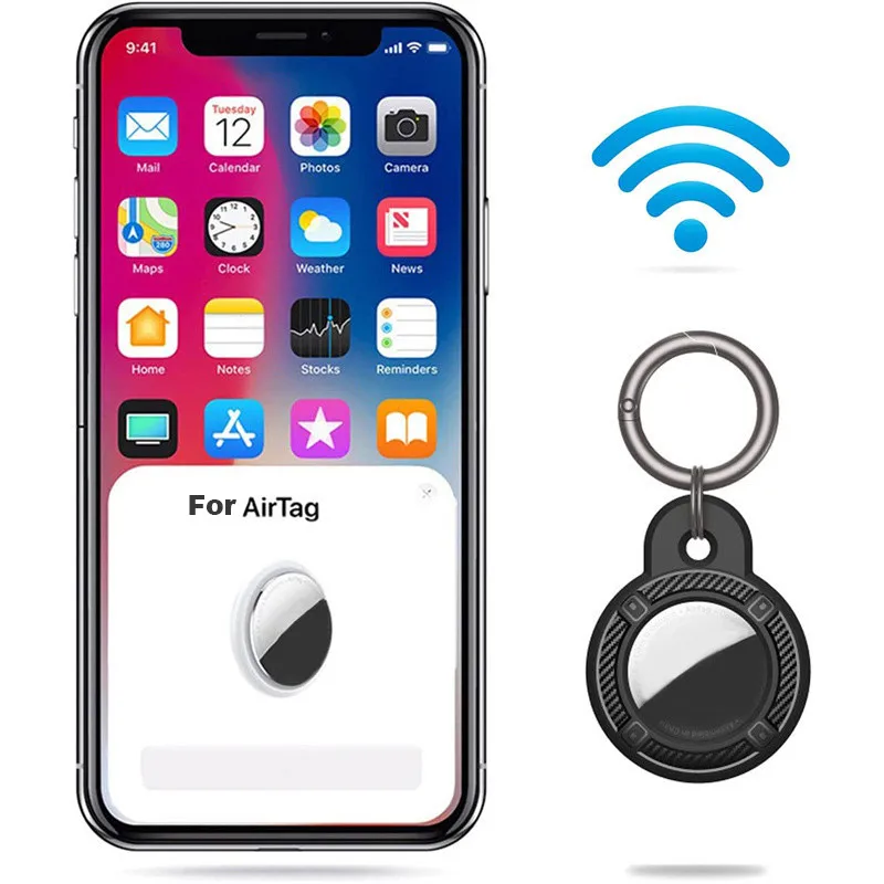 Для Apple Airtag Holder Защитный чехол-трекер из ТПУ с брелком для Air Tag Anti-Lost Device Shell Сумка для ключей Домашние животные