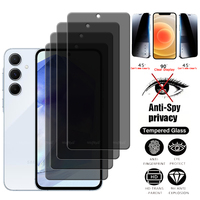 4Pcs For Samsung A55 Glass Samsung Galaxy A55 A 55 Tempered Glass 9H HD Anti-Spy Cover Glue Privacy Screen Protector Samsung A55