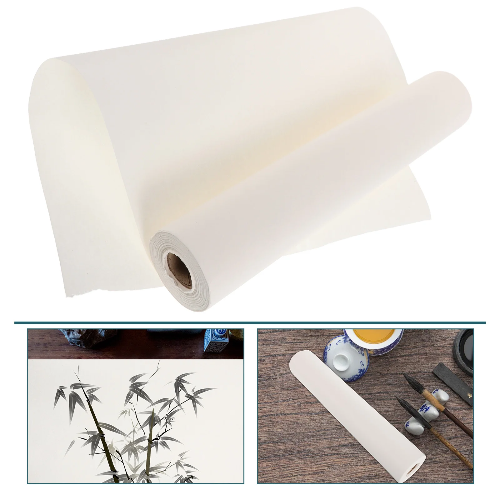 

Absorbent Thick Calligraphy Xuan Paper Roll Traditional Chinese Brush Writing Sheets Ink Stamping Fine Art Practice Craft