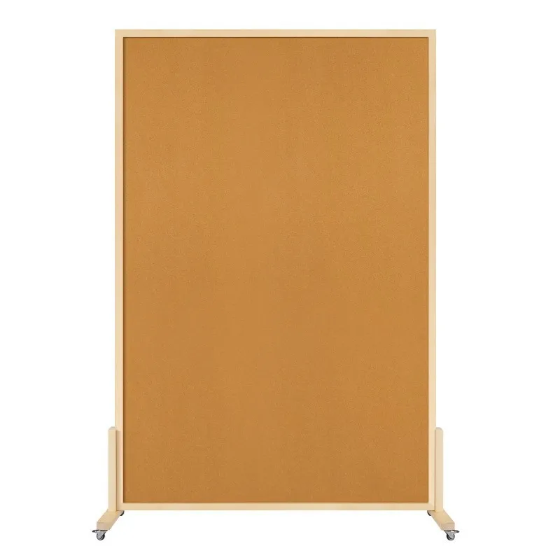 Removable cork panel screen with bracket and roller Bulletin board Message photo wall background