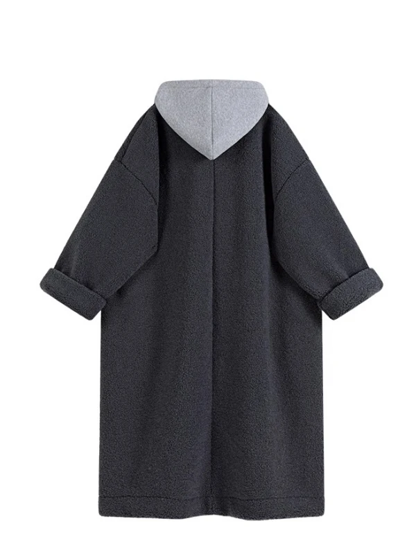 Inverno 2025 novo sle eepskin casaco feminino gola de pele de comprimento médio destacável capuz versão coreana corte reto jaet