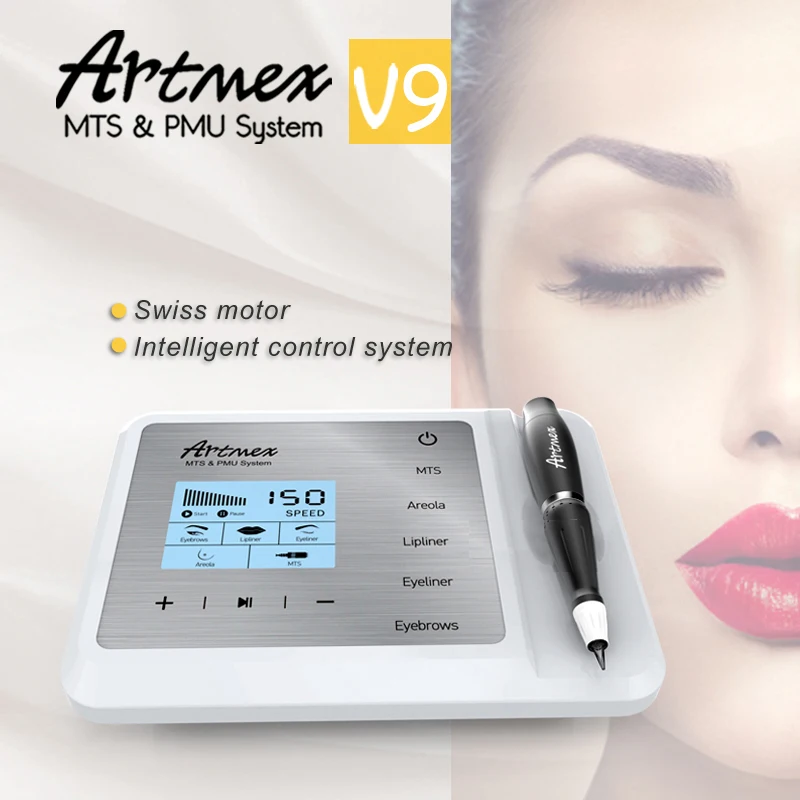 

Artmex V9 Eye Brow Lip Rotary Pen Permanent Makeup Tattoo Machine MTS PMU System With V9 Tattoo Needle