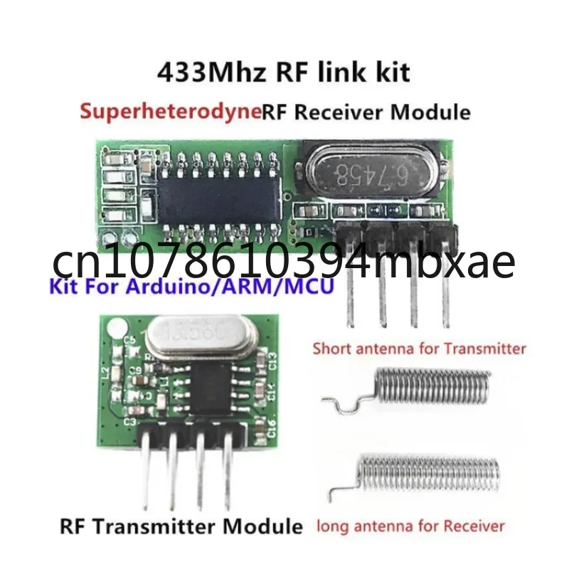 433 Mhz Superheterodyne RF Receiver and Transmitter Module For Wireless Module Diy Kit 433Mhz Remote Control