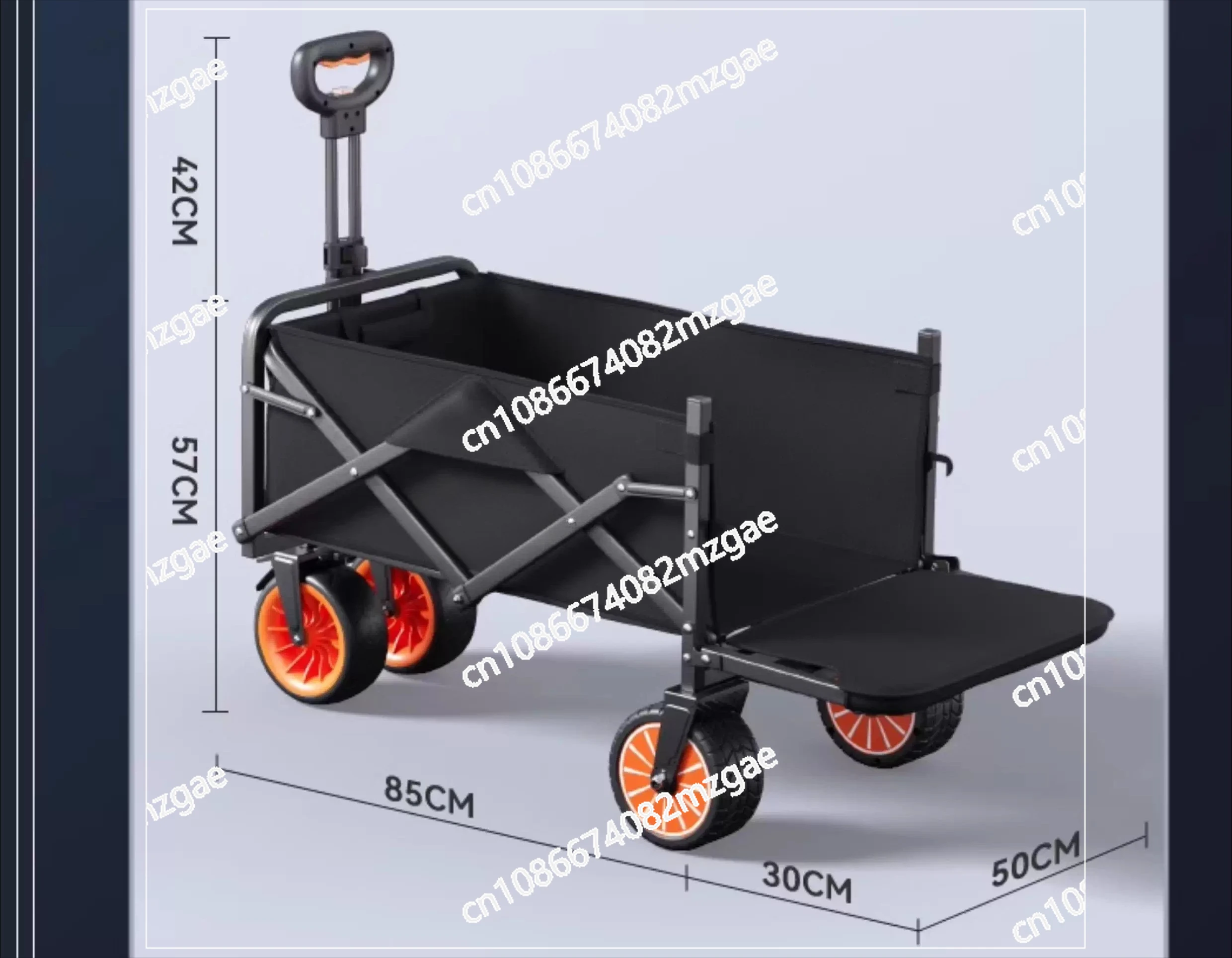 carrello elettrico Electric Camper Hand Push Power Outdoor Camp Picnic Camping Folding Cart Travel Picnic Trailer 전동카트