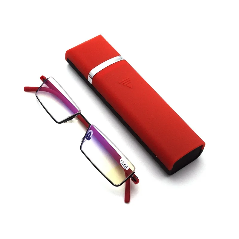 TR90 Presbyopic Glasses Man Blue Light Reading Glasses Men Metal Square Glasses Portable Fashion with Box Gafas De Lectura image 4