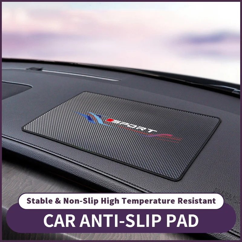 Car Dashboard Pvc Anti-Slip Mat for Interior Center Console, Anti-Slip Rubber Mat for Phone Holder and Sunglasses Storage Mat, Sport Colorful Lines