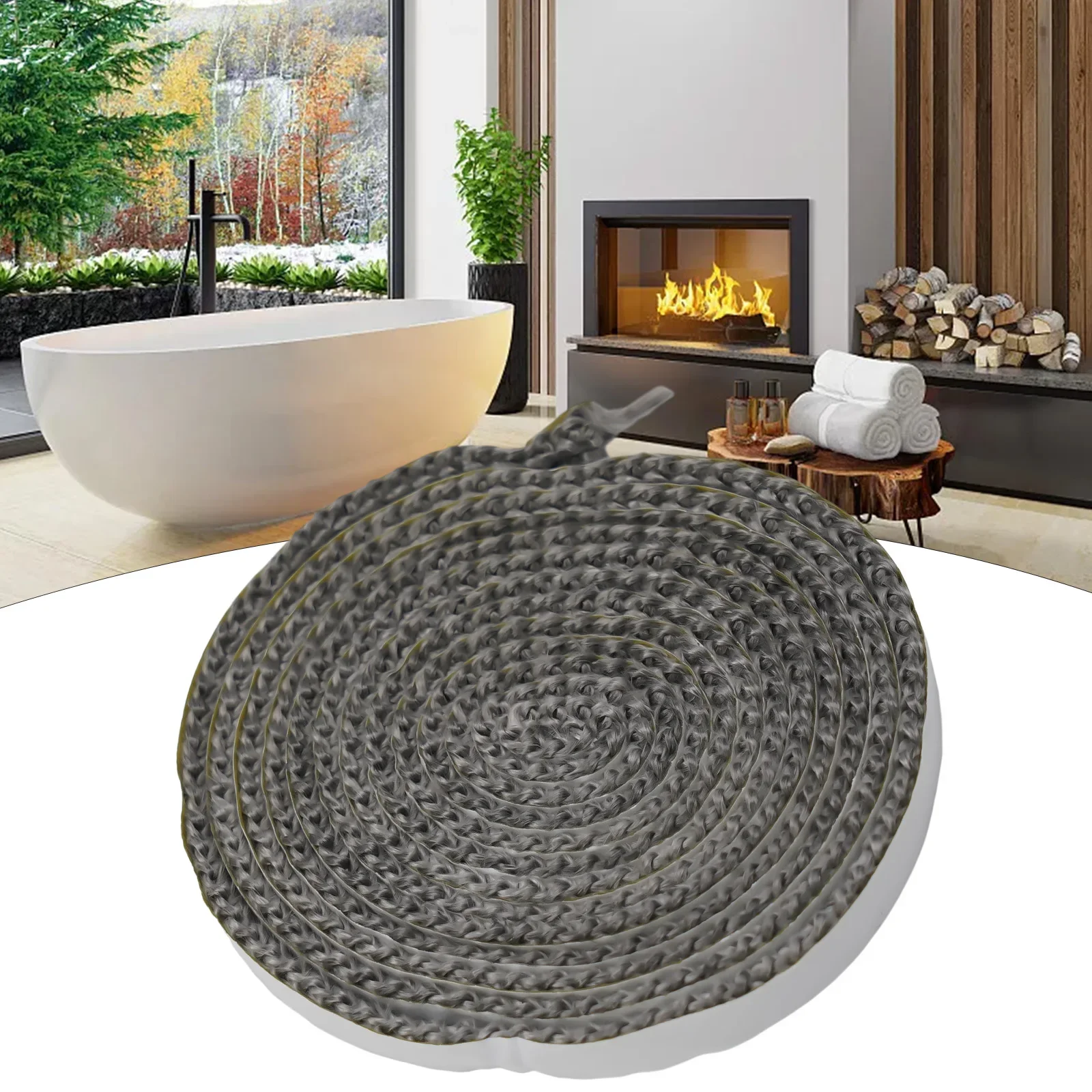 

Self Glass Glass Seal Dark Grey Delicate 1pcs Seal Stove Exquisite Fiberglass Fire Flat Stove Glass High Qulity