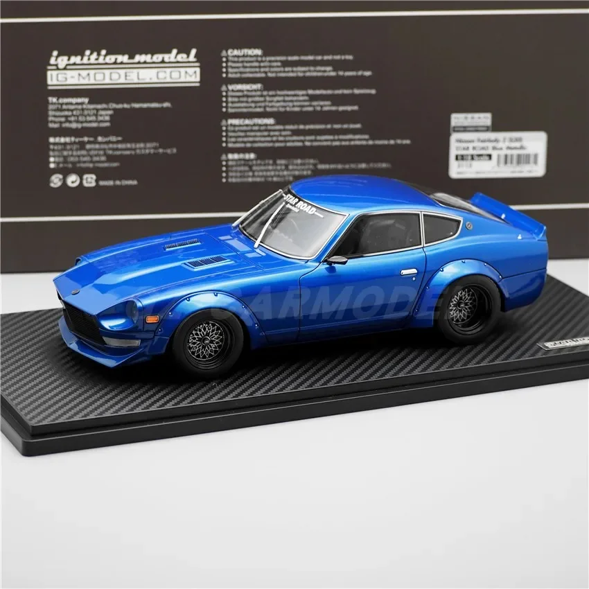 

IG 1:18 Fairlady Z S30 STARROAD Blue JDM Simulation Limited Edition Resin Metal Static Car Model Toy Gift