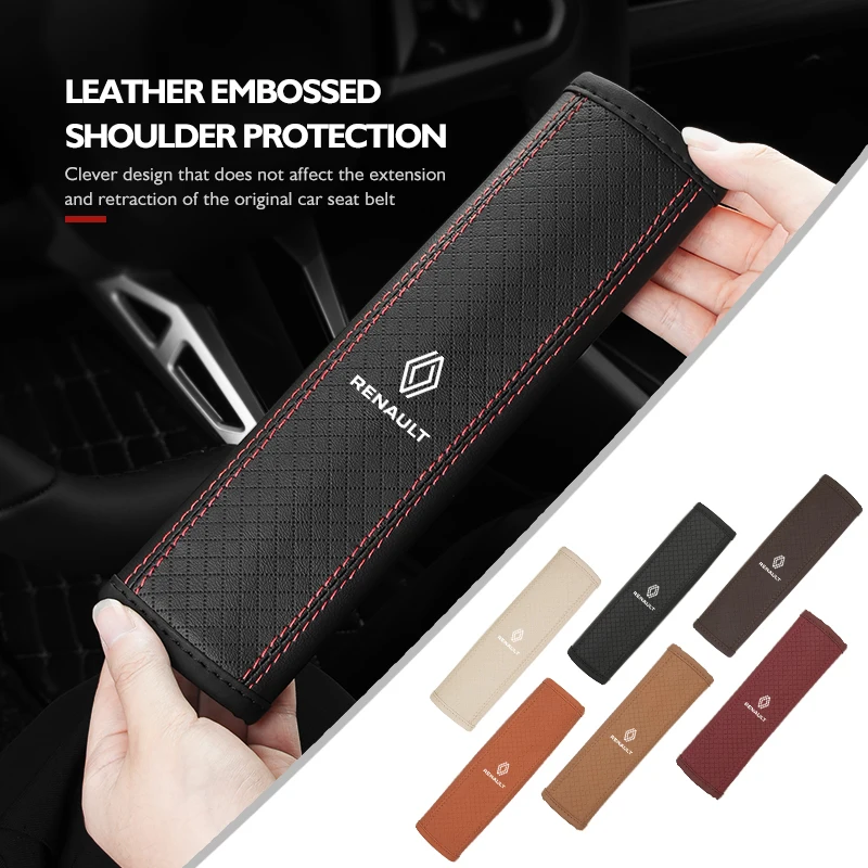 For Renaul Universal Car Safety Belt Shoulder Adjustable Protect Pad Clio Captur Sparco Megane Sandero Grand Sill Guard