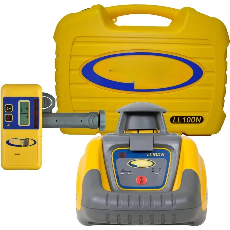 LL100N Laser Level, Self-Leveling laser with HR320 Receiver, C59 Rod Clamp, Alkalie Batteries,