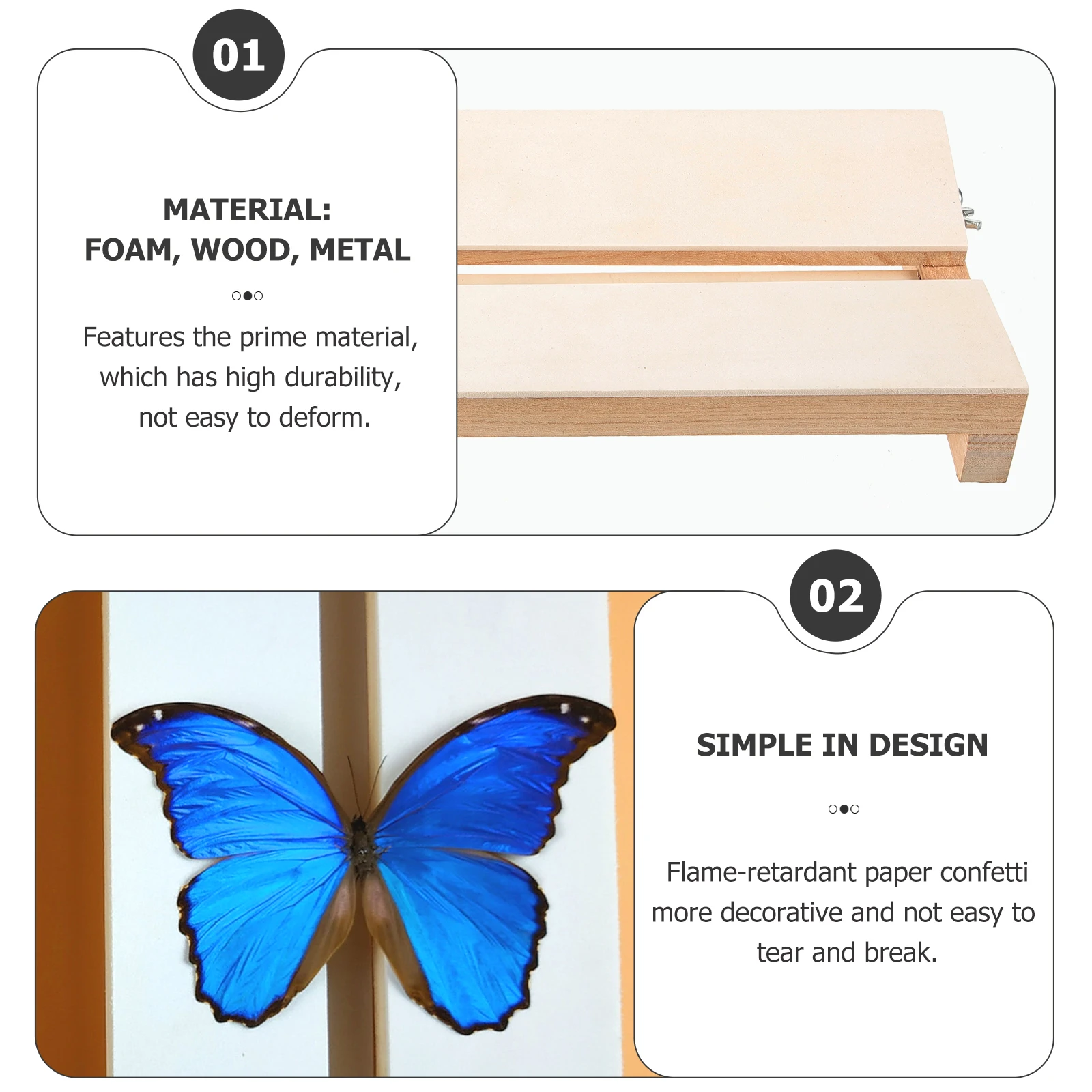 

Butterfly Specimen Tool Spread Spreading Board Wing Kit Wood Display Board Adjustable Insect Display Science Experiment Teaching