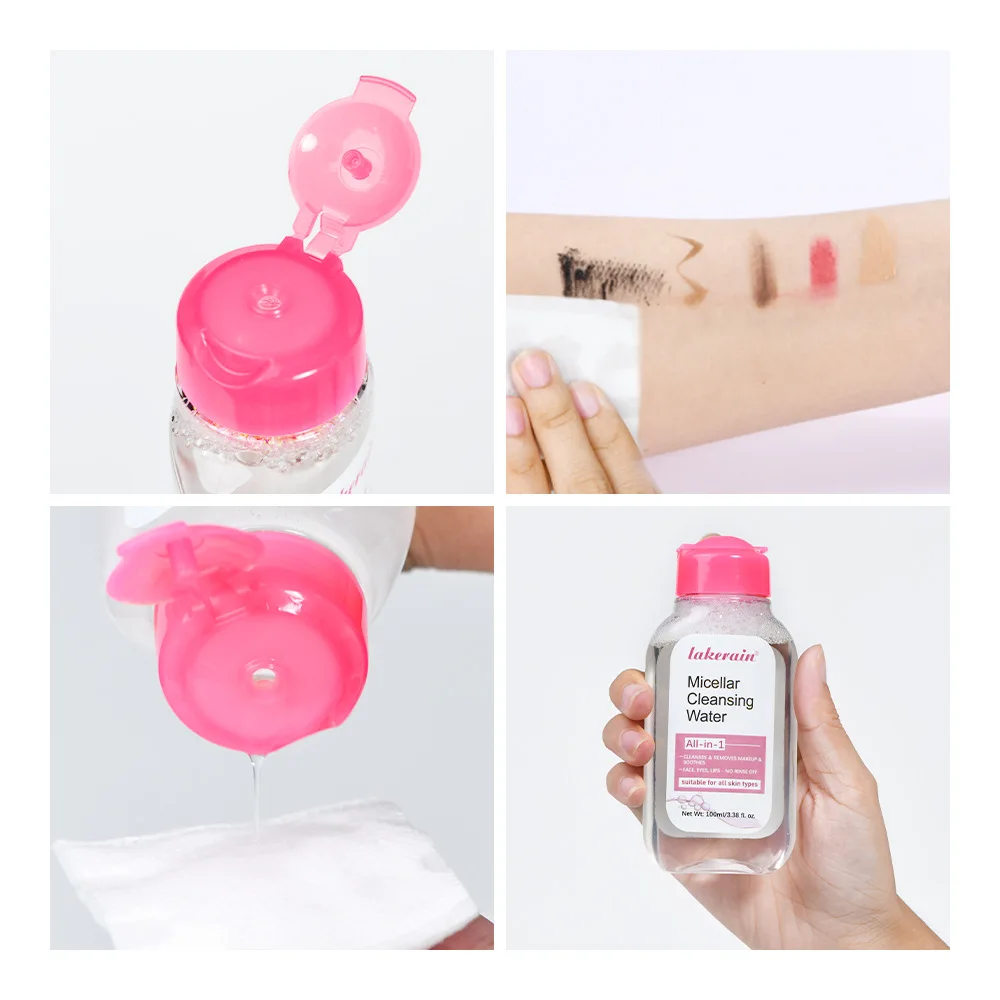 ماء تنظيف ليكراين ميسيلار، يزيل المكياج بلطفًا من الوجه والعينين والشفاه، تركيبة مهدئة بدون شطف #3