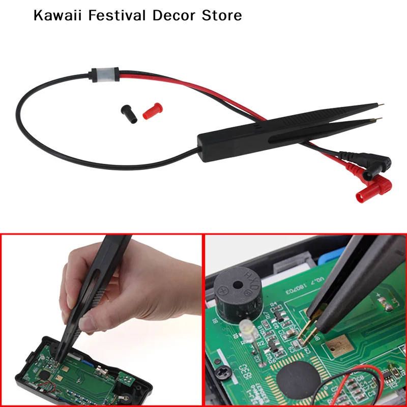 1PCS Clip Test Pen SMD Multimeter Probe Tweezers Patch For Capacitance Inductance Resistor Measurement Multi-Use Electric Tool